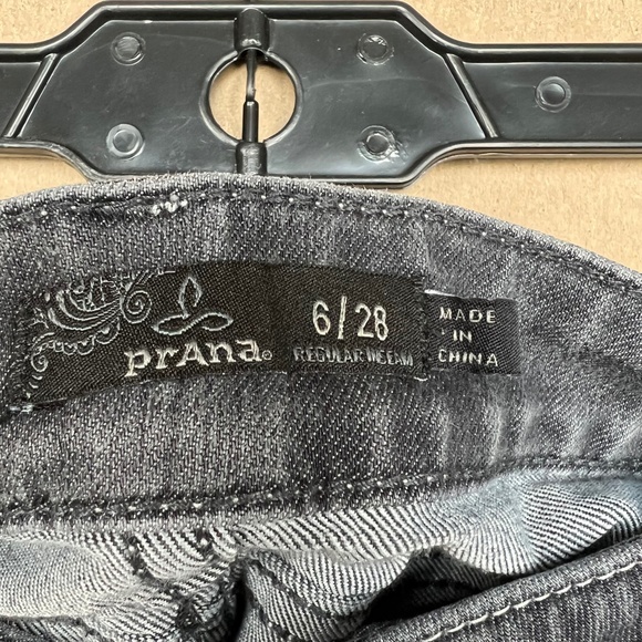 Prana Grey / Charcoal Stretch Denim Mid-Rise Jeans 28 Regular Size 6 - Picture 8 of 8